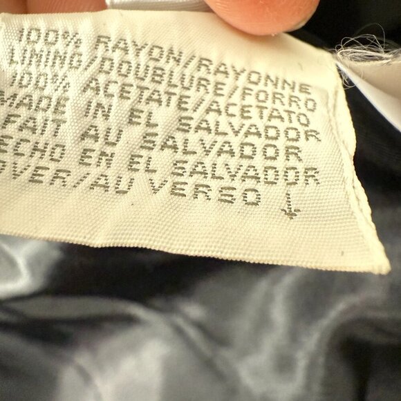 Liz Claiborne Collection UNIQUE Scalloped Collar Black Blazer Sz 14 - Picture 6 of 7